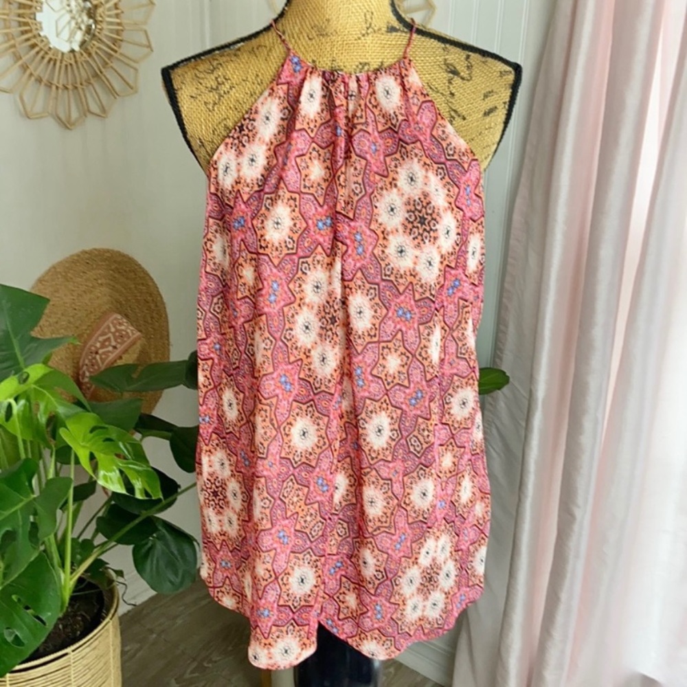 Vince Camuto Boho Halter Tunic Top Sz XS